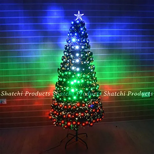 Gifts 4 All Occasions Limited SHATCHI-500 - Albero di Natale in fibra ottica a LED, multicolore, con vari effetti