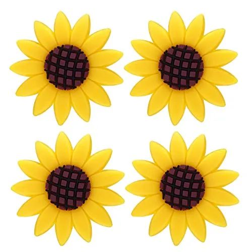 TOOGOO 4 Pezzi Accessori Auto Girasole Deodorante per Auto Girasole Clip di Sfiato Aria Decorazioni di Sfiato Aria Profumo per Auto