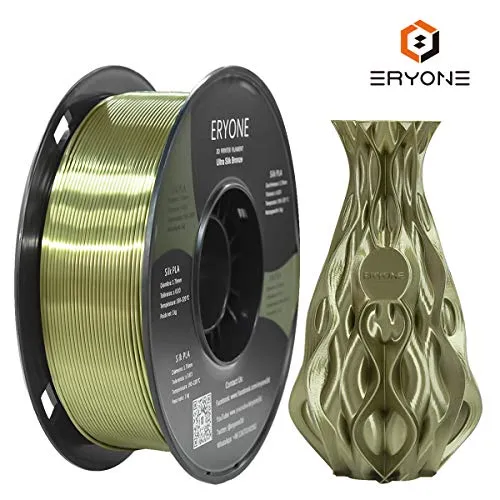 Filamento PLA 1.75 mm Filamento Bronzo Ultra Seta, Eyone Filamento Lucido Setoso PLA 1.75 mm, Filamento Stampa 3D PLA per Stampante 3D e Penna 3D, 1 kg 1 Bobina