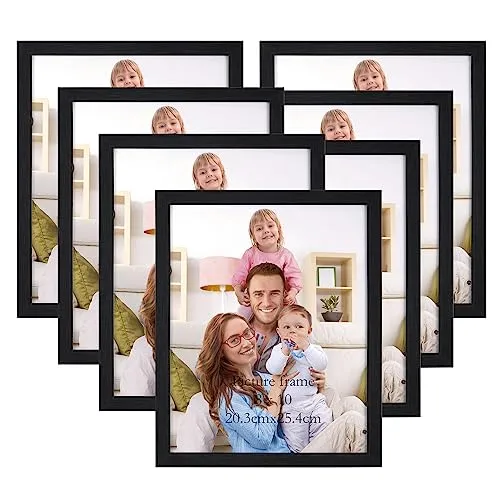 Giftgarden Cornice 20x25 da Parete Multipla per 7 Foto, Nero