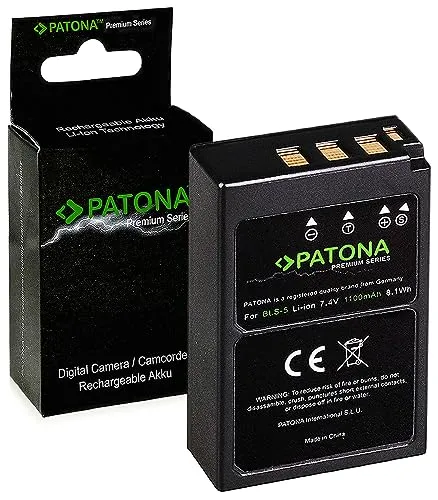 PATONA Premium Batteria BLS-5 Compatibile con Olympus BLS-50, OMD E-M10, Stylus 1, Pen E-PL5, E-PL6, E-PL7