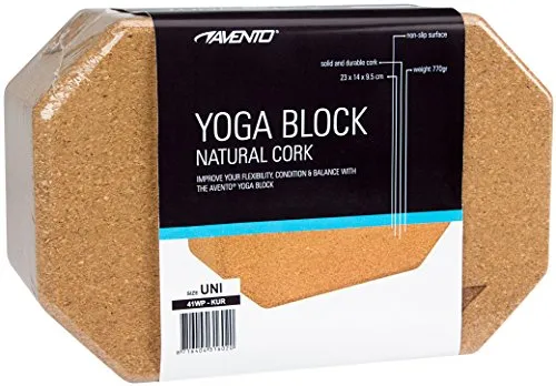 Avento aus Ökologisch Naturkork, Blocco per Yoga Unisex-Adulto, Marrone, Taglia Unica