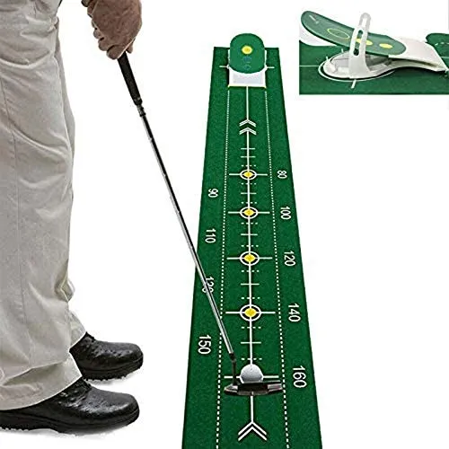 KJRJKD Golf Putting Mats, Campo Pratica Portatile Putting Mat Golf Pratica Putter Mat Golf Colpire Chipping Mat for Indoor & Outdoor (Color : Green)