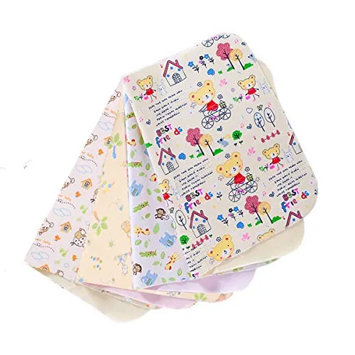 Telo Cambio Pannolino Impermeabile,4 Pack Bambino telo Cambio Pannolino lavabile 30*45cm Fasciatoio Portatile Impermeabile e lavabile Baby Changing Pad for Baby Unisex
