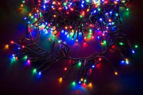 Luci di Natale con 768 led, Catena Cluster Microled da Interno ed Esterno, Luci Natalizie per Albero di Natale, Multicolor