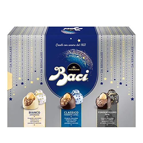 Perugina Baci Cioccolatini Assortiti Ripieni al Gianduia e Nocciola, 225g