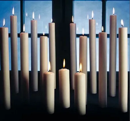 500/50 mm 6 Pezzi candele liturgiche, Cero in 100% cera