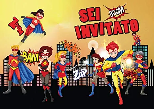Edition Colibri 10 inviti per Festa di Compleanno; Motivo: Supereroi/Avenger inviti di Compleanno per Bambini/in Italiano (10963 IT)