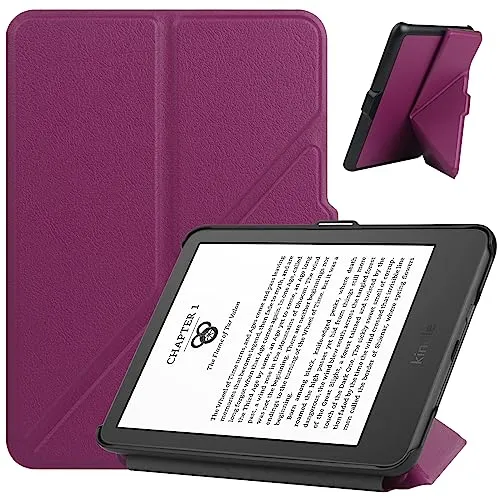 VOVIPO Custodia per 6" All-New Kindle (11th Generation - 2022 Release), Slim Fit Stand Cover con Auto Sleep/Wake per Kindle 2022 6 pollici(Non adatto Kindle Paperwhite e Kindle 2019)-Purple