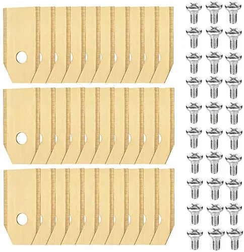 OIZEN Titan 30 Coltelli in Titanio, 30 Titan Acciaio Inossidabile Lama di Ricambio Lame(0,75mm) + 30 Vite + Multifunzione cacciavite