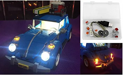 Kit di illuminazione a LED Per il modello lego 10252 VW Beetle anche lego 21003 kit lego leggero Luci lego a led luci lego Elemento costitutivo Maggiolino VW Lego compatibile