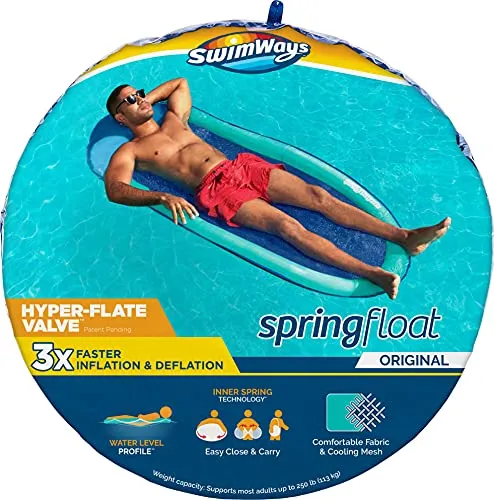 Swimways, Materassino Gonfiabile per Piscina Spring Float con Valvola Hyper-Flate