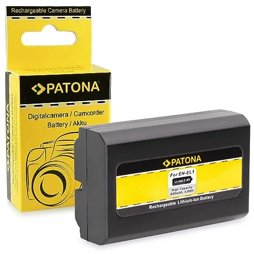 PATONA Batteria EN-EL1 Compatibile con Nikon Coolpix 4300 4800 5000 5700 8700