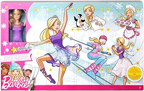 Barbie-Ftf92 Calendario dell'Avvento con Bambola e Look Aggiuntivo, Multicolore, Ftf92