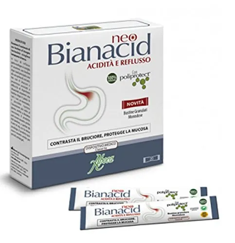 ABOCA NEO BIANACID 20 BUSTINE OROSOLUBILI MONODOSE - acidità, reflusso, bruciore, protettivo mucose gastriche