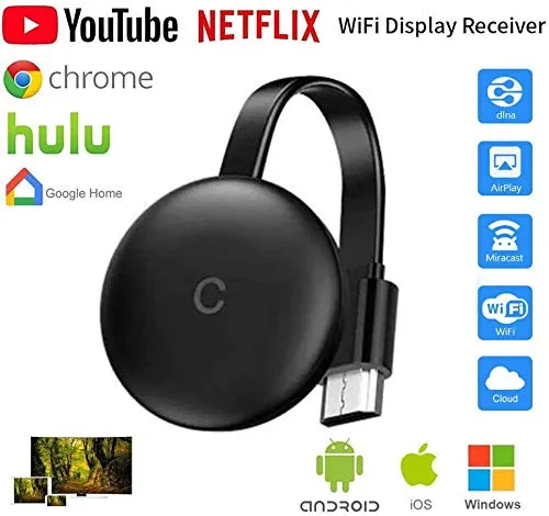 Wireless hdmi Stesso Dispositivo Schermo TV Stick per Il Nuovo Google Chromecast 3 per Netflix Youtube WiFi Display HDMI Senza Fili Dongle Miracast per Android iOS PC