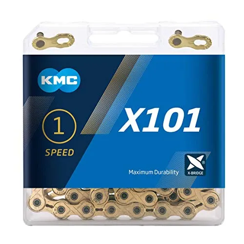 KMC, Catena X101 Unisex-Adulto, Ti-Ni Gold, 112 Link