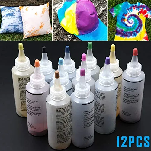 Teekit, kit da 12 pezzi tie dye, atossico, per fai da te, graffiti, tessuti, rivestimento tessile