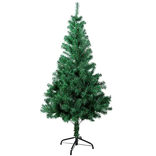 Gotoll Albero di Natale Artificiale 150 cm,400 Rami,PVC Ago di Pino Effetto Realistico,Decorazione di Natale,Base Metallica(Verde)