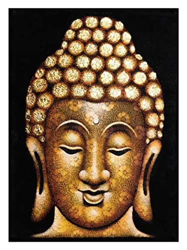 COVERBAGBCN Quadro su Tela di Buddha Dorato - Quadro Decorativo (55 x 40)
