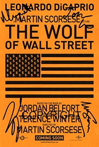 Il lupo di Wall Street poster fotografia firmato edizione limitata + stampato Autograph