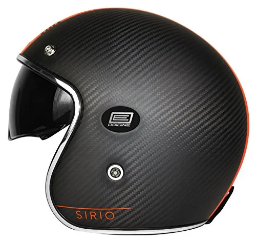 Origine Helmets 202587025100702 Sirio Style Casco Jet in Fibra di Carbonio, Arancio, XS