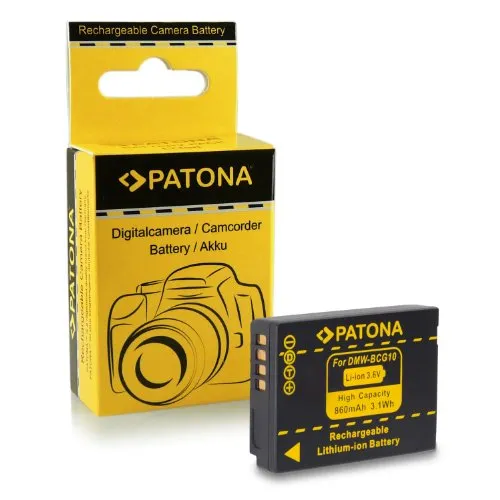 PATONA Batteria DMW-BCG10E Compatibile con Panasonic Lumix DMC-TZ6 TZ10 TZ25 ZS1 ZX3