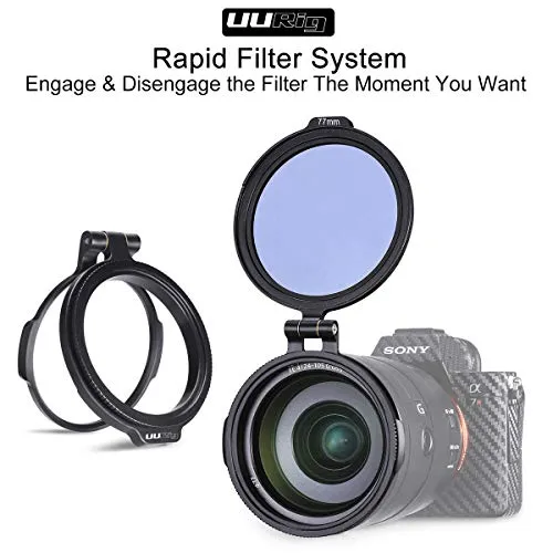 Staffa di montaggio filtro ND a innesto rapido Anello adattatore per obiettivo rapido da 49 mm, accessori fotografici compatibili con fotocamera Nikon DSLR Canon Nikon