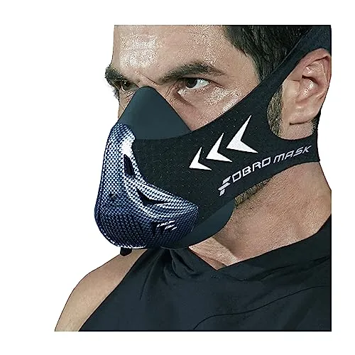 FDBRO Training Mask Maschera di Allenamento 4.0 Maschera Allenamento fiato Alta Quota per Corsa e Vari Sport,Regolabile Unisex Formazione anaerobica con Carrying Case