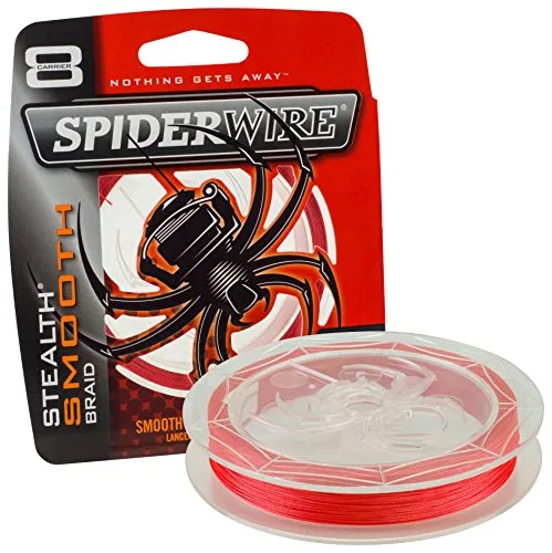 Spiderwire Smooth 8, Treccia – 27,3 kg, 0,25 mm. Unisex-Adulto, Rosso (Codice Rosso), 300 m/0.25mm