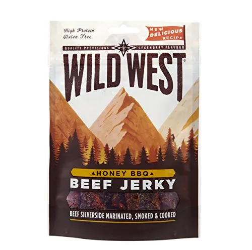 Wild West Honey BBQ Beef Jerky, 35 g, Pack of 12