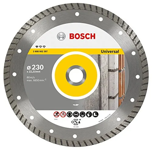 Bosch Professional Universal Turbo Disco Diamantato Standard, Diametro da 230 mm, 22.23 mm