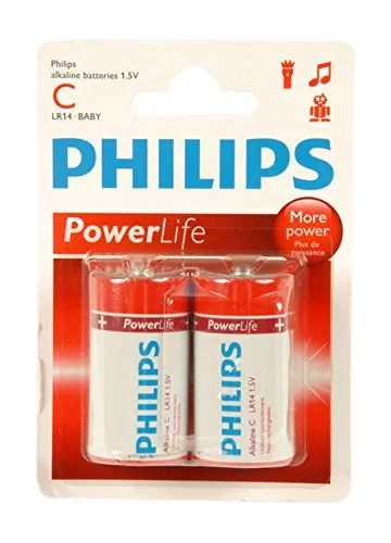 Philips 8712581644727 Baby Power Life LR14 C Batterie (Alkalin, 2 pezzi)