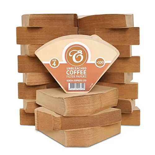 EDESIA ESPRESS - 2000 filtri caffè americano in carta non sbiancata - forma a cono - misura 4