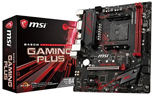 MSI B450M GAMING PLUS Scheda Madre DDR4, SATA3, M.2, Realtek GbE, USB 3.1