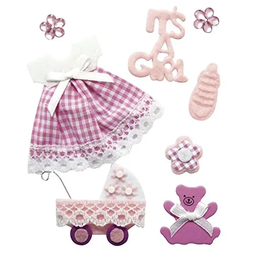 Rayher 58431000 adesivi decorativi Baby ragazza con punto appiccicoso, sacchetto SS 8 pezzo