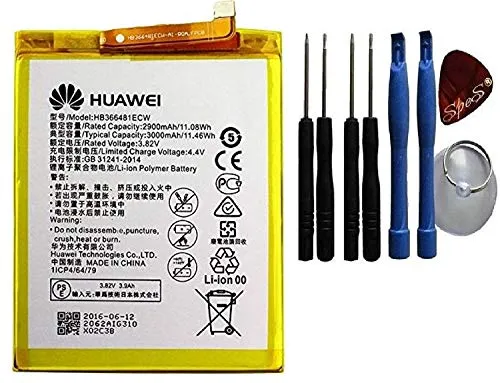 Batteria di ricambio originale per Huawei P9 Lite, HB36648ECW, con set di attrezzi