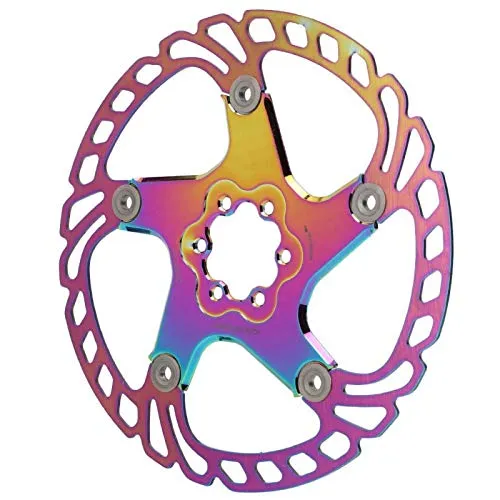 Colore della placcatura, accessorio per bicicletta colorato Rotore per freno a disco per bici Design cavo per bici da stradaMountain bikeMTB, BMX(203MM)