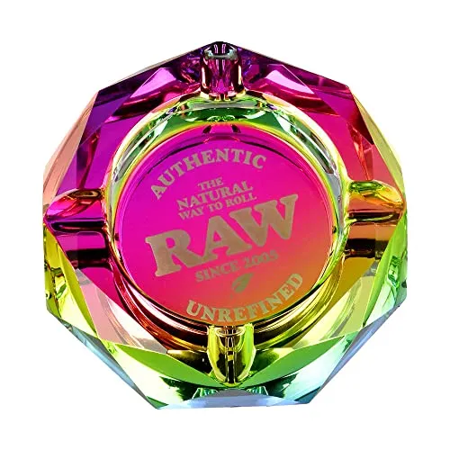 Portacenere Raw in Vetro Multicolore - Raw Rainbow Glass Ashtray