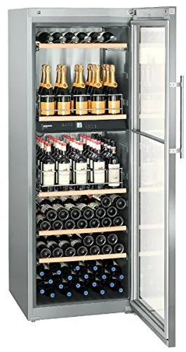Liebherr WTpes 5972 Vinidor Libera installazione Cantinetta vino con compressore Acciaio inossidabile 155bottiglia/bottiglie A cantina vino