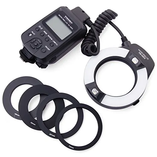 Yongnuo YN-14EX Macro Ring LED TTL Flash Light + Adapter Ring/Anello adattatore + Protettivo Custodia Borsa Caso Per Camera Canon DSLR 5D3 50D 60D 600D 6D 7D LF464