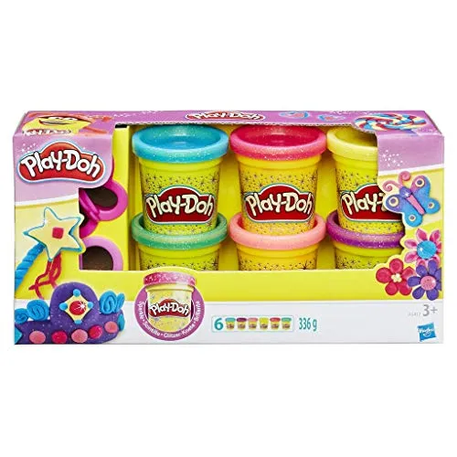 Play-Doh - Sparkle 6 Vasetti , A5417EU6