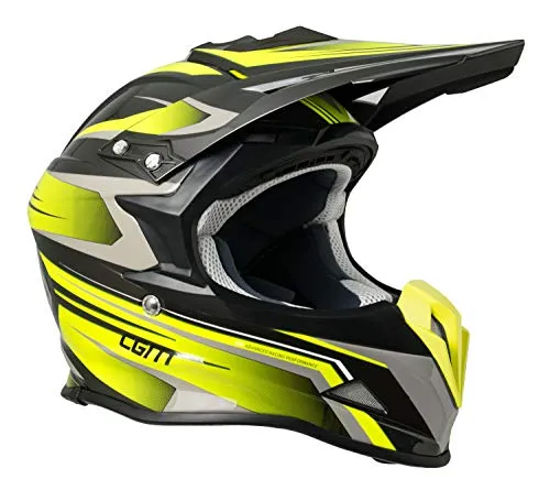 CGM Casco cross integrale 601G TRACK Giallo fluo, XS