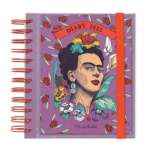 Official Frida Kahlo 2022 Diary Day To Page - 12 Months Planner January 2022 - December 2022 - Frida Kahlo Diary 2022 Daily Planner
