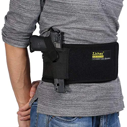 Fondina Per Pistola, Regolabile In Vita Con Doppio Caricatore, Tactical Pistol Holster Portatile Regolabile Fascia In Vita Elastica