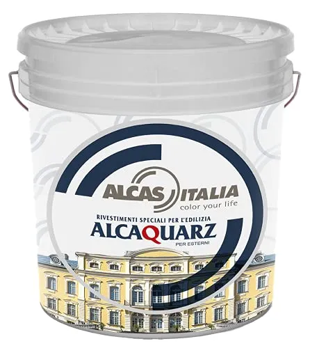 Pittura al quarzo per esterni bianca ALTISSIMA QUALITA' - Alcaquarz di Alcas Italia (14 Litri)