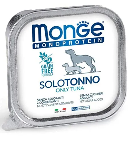 Monge Monoproteico Solo TONNO Alimento Umido per Cani 12x150gr