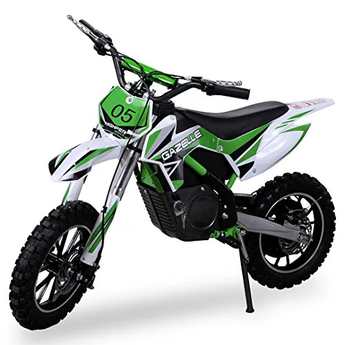 Actionbikes Gazelle - Bici cross elettrica per bambini, 500 watt, include forcella rinforzata, colore: verde