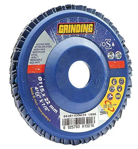 Disco Zirconio A Lamelle 115 Mm Grana 80 Grinding 10 Pezzi