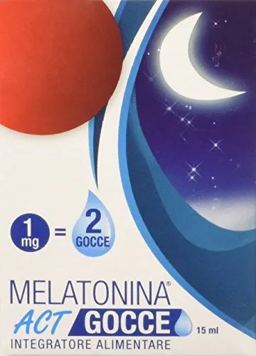 Linea ACT - Melatonina ACT Gocce- Integratore Alimentare in gocce a base di Melatonina - 300 gocce (2 gocce=1mg di Melatonina)